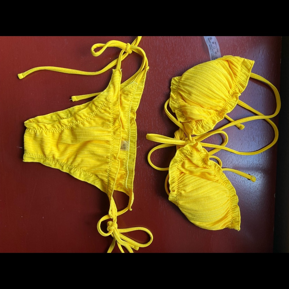 Yellow plain Bikini
